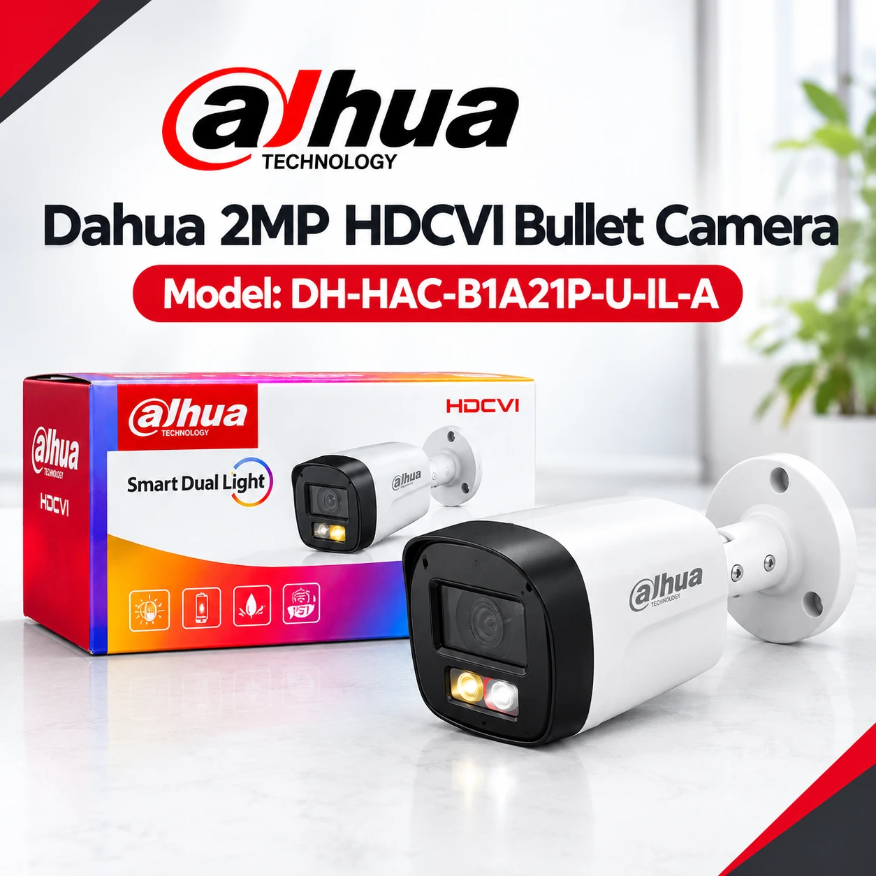 Dahua 2MP Smart Dual Light HDCVI Bullet Camera with Audio