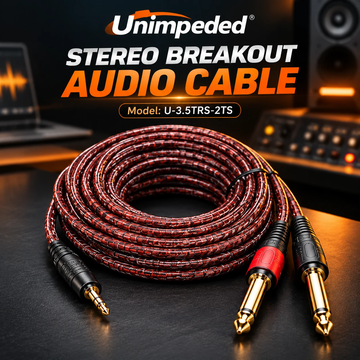 Unimpeded Stereo Breakout Audio Cable
