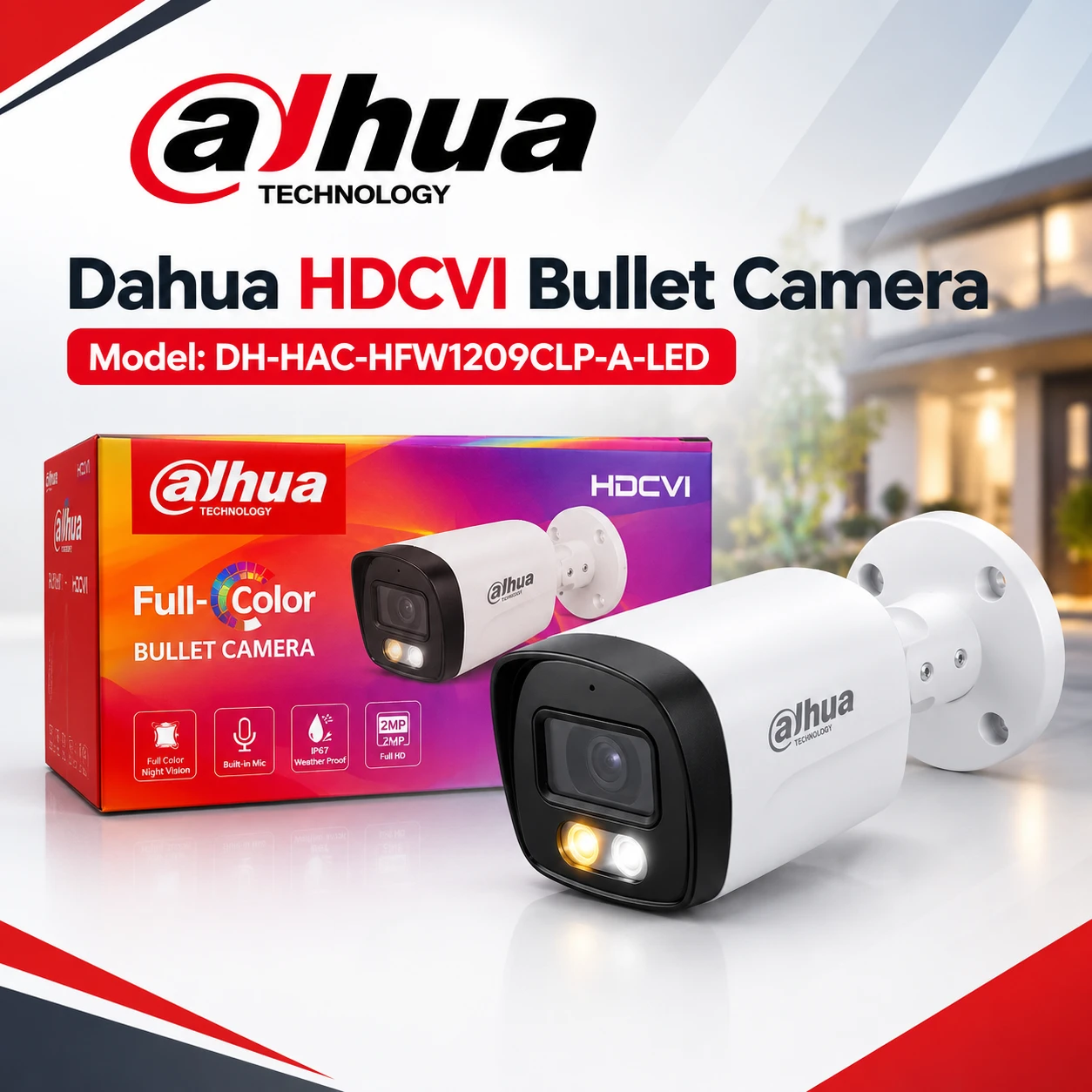 Dahua 2MP Full-Color HDCVI Bullet Camera with Audio