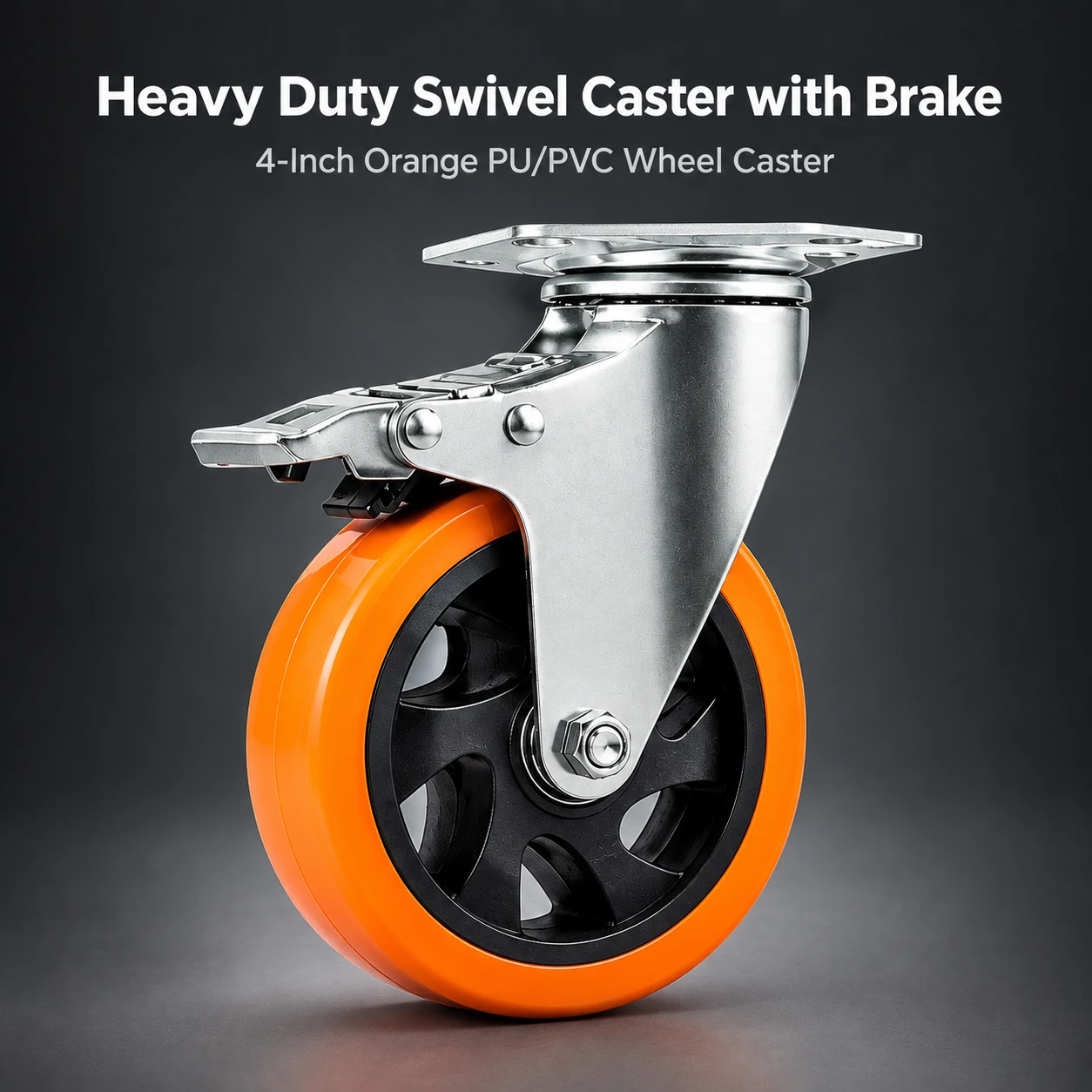 Heavy Duty Swivel Caster with Brake