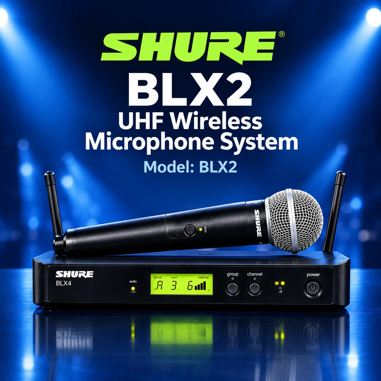 SHURE BLX2 UHF Wireless Microphone System