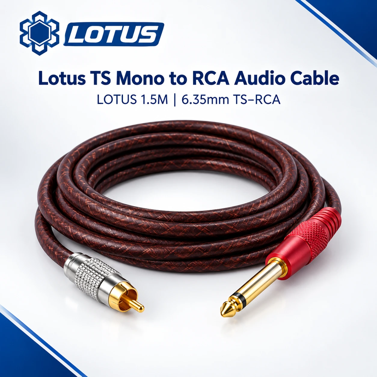 Lotus TS Mono to RCA Audio Cable
