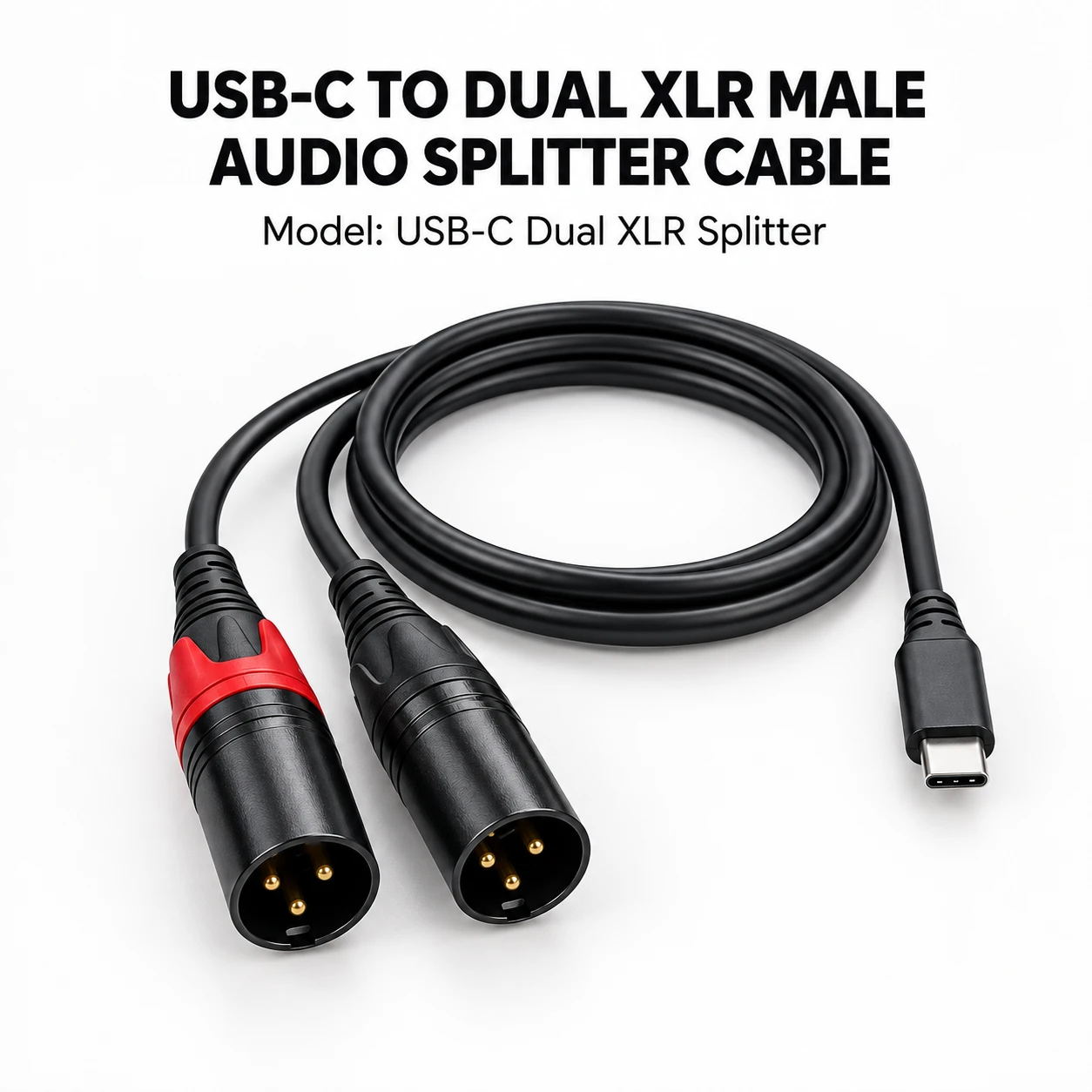 S.WIELER USB-C TO DUAL XLR MALE AUDIO SPLITTER CABLE