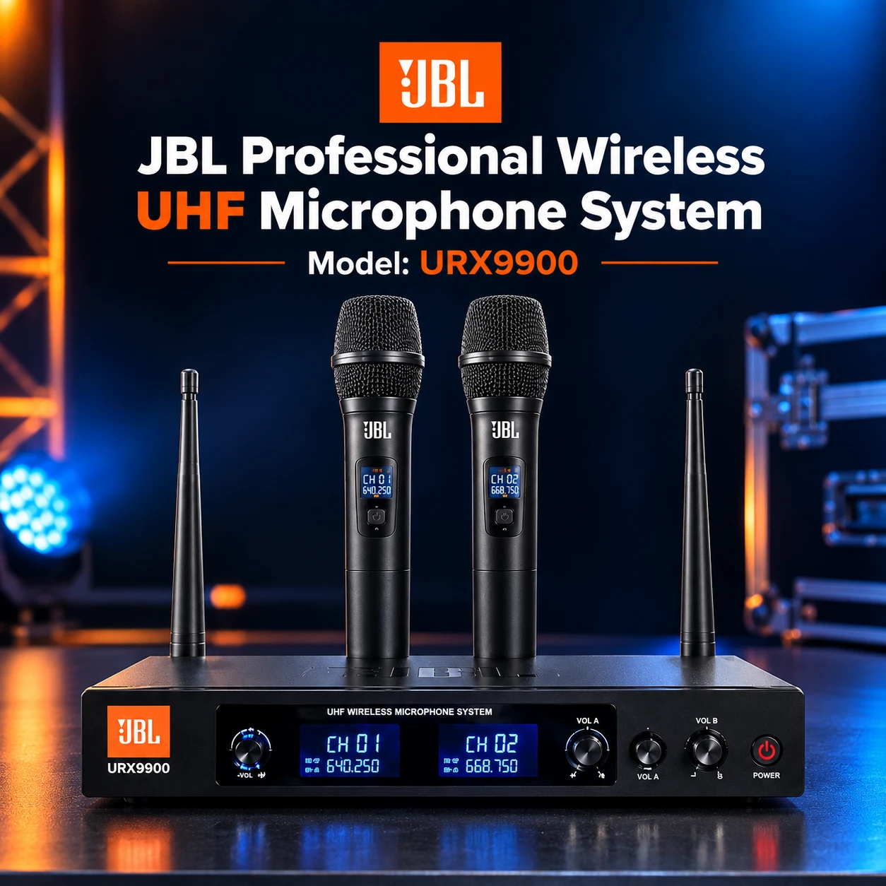 JBL URX9900 Professional Wireless UHF Microphone System