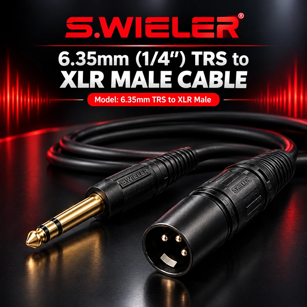 S.WIELER 6.35mm TRS to XLR Male Cable