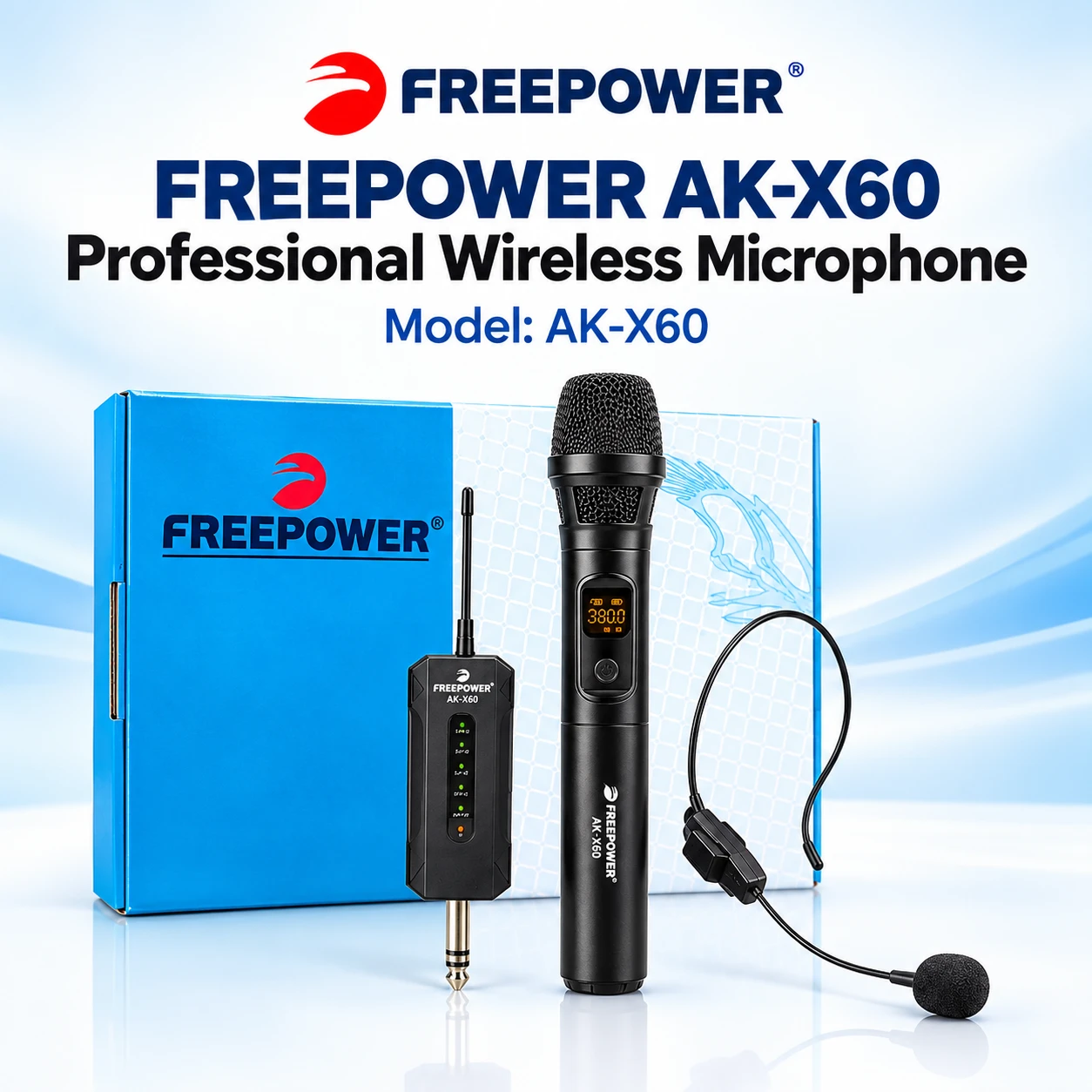 FREEPOWER AK-X60 Professional Wireless Microphone System